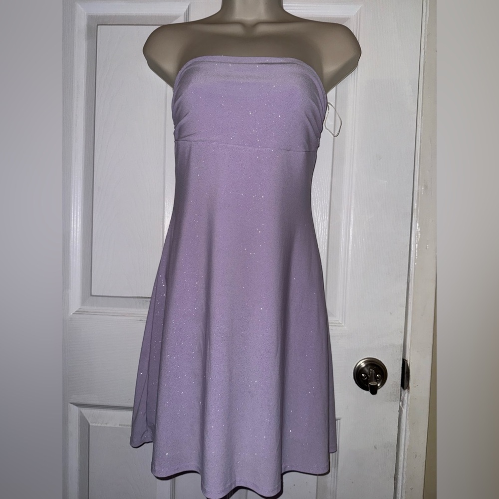 Elegant Lavender Strapless Dress
